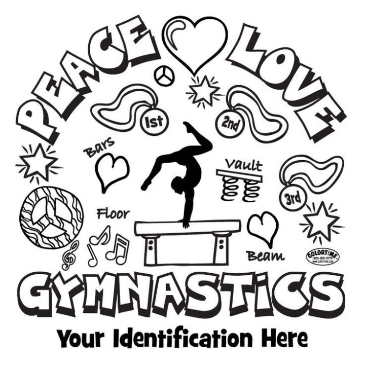 I Love Gymnastics Coloring Pages: Fun for Young Athletes